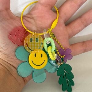 Colorfull keychain bag holder, bag hang decor pop art